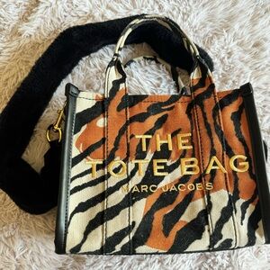 Marc Jacobs Ladies The Year Of The Tiger Stripe Mini Tote w/black fur strap
